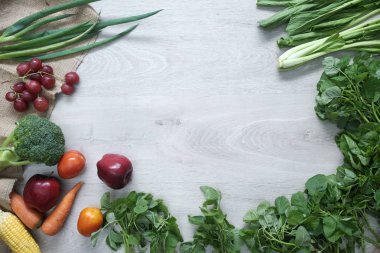 taze sebze ile gıda kompozisyon . Sağlıklı gıda kavramı.                             