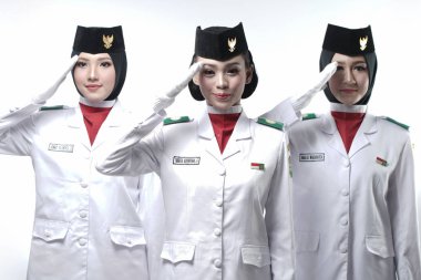 Fotoğrafı kapat. Endonezya Ulusal Bayrağı Kaldırma Birliği. Ulusal Paskibraka Konseyi.