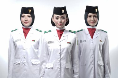 Fotoğrafı kapat. Endonezya Ulusal Bayrağı Kaldırma Birliği. Ulusal Paskibraka Konseyi.