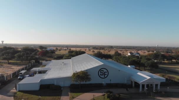 Southfork Peternakan Bangunan Depan Pemandangan Udara Dari Southfork Ranch Event — Stok Video