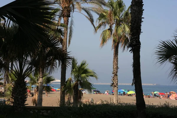 Plaże Wybrzeżu Costa Del Sol Andaluzji — Zdjęcie stockowe