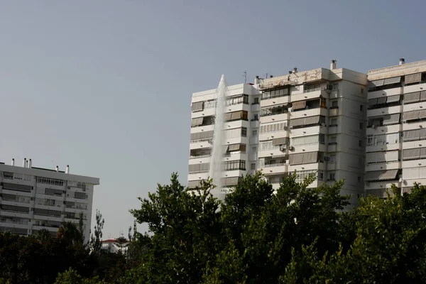 Immeuble rural sur la plage de la Costa del Sol en Andalousie — Photo