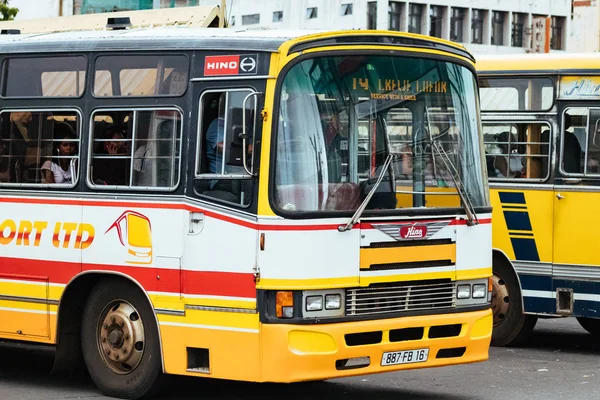 Port Louis Mauricio Enero 2019 Autobuses Terminal Autobuses Junto Mercado — Foto de Stock