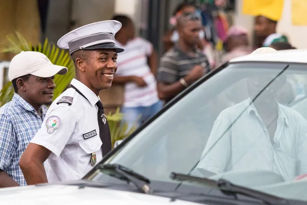 Nosy Madagascar January 17Th 2019 Police Officer Member Police Nationale — Stock Photo, Image