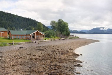 Buzlu boğaz noktası, Alaska.