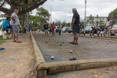 Noumea 'da P Tanque oyunu.
