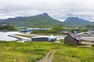 Dutch Harbor 'daki Tom Madsen Havaalanı, Unalaska, Alaska.