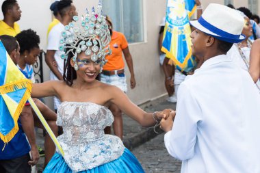 Salvador Bahia, Brezilya Pelourinho karnaval kutlama.