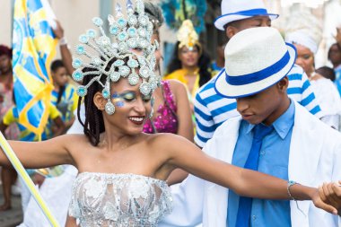 Salvador Bahia, Brezilya Pelourinho karnaval kutlama.