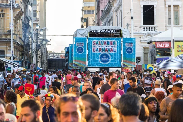 Celebración del Carnaval en Pelourinho en Salvador Bahia, Brasil . — Foto de Stock