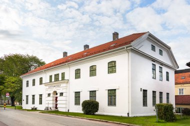 Trondheim, Norveç-28 Ağustos, 2018: Justinmusset, Norveç Ulusal Adalet Müzesi Trondheim şehir merkezinin yanında yer alan.