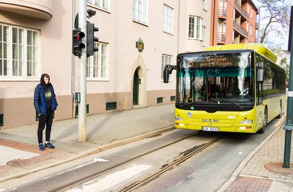 Buss från ATB: s kollektivtrafik bolag, Trondheim, Norge. — Stockfoto