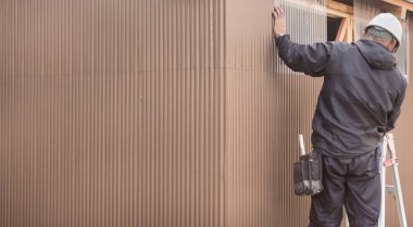 İnşaat işçisi merdiven.