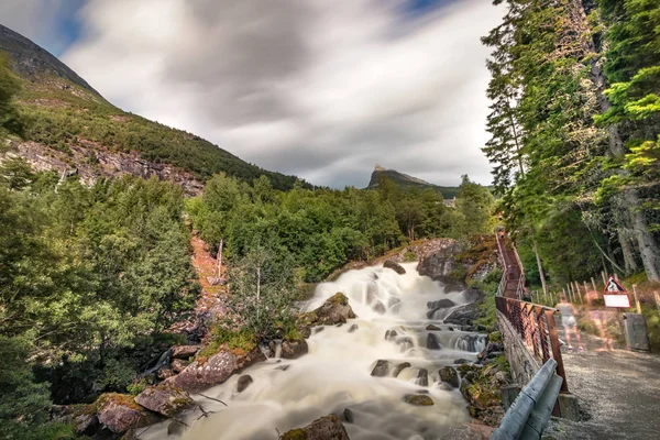 View River Geirangerelvi Waterfall Storfossen Geiranger Norway — Stock Photo, Image