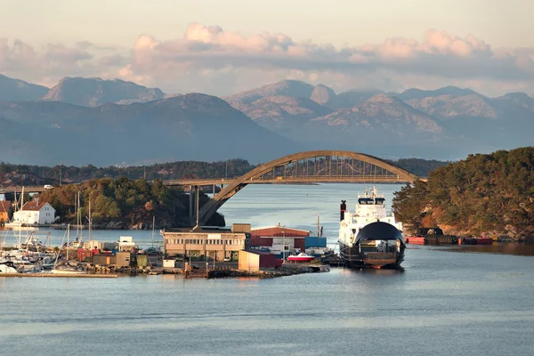 Widok na port w Stavanger, Norwegia. — Zdjęcie stockowe