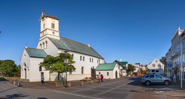 Reykjavik Islandia Sierpnia 2019 Katedra Reykjaviku Matka Kościoła Ewangelicko Luterańskiego — Zdjęcie stockowe