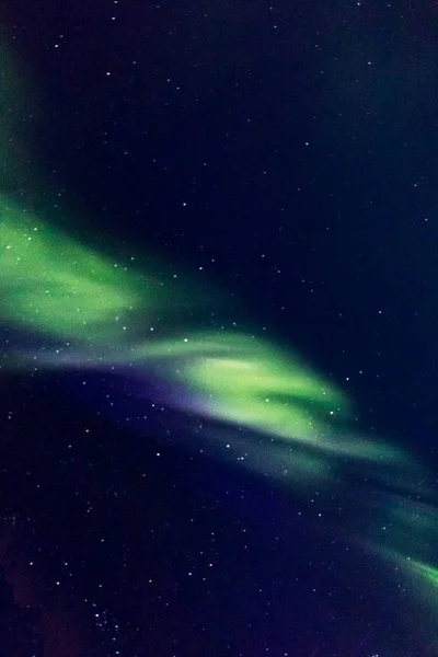 Luci Boreali Settentrionali Nel Cielo Durante Navigazione Attraverso Passaggio Nord — Foto Stock