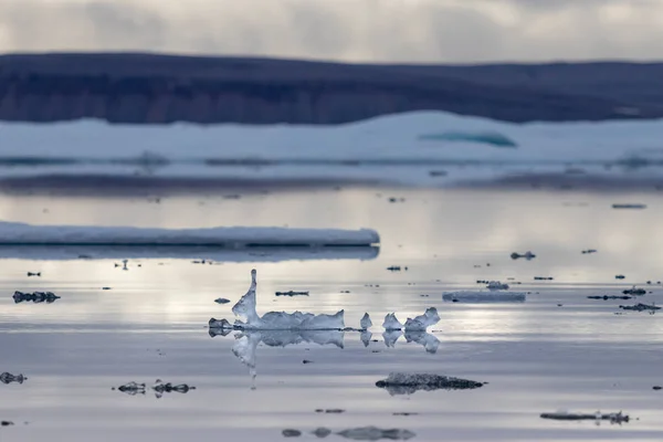 Natürliche Kristalleisformen Auf Peel Sound Eine Wasserstraße Auf Der Prince — Stockfoto