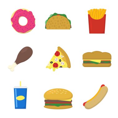 düz dokuz fast food seti