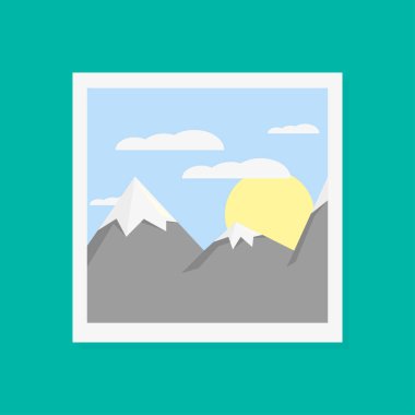 düz gölge ile dağların fotoğrafı