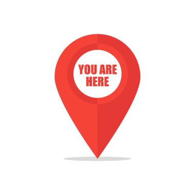 düz stilde renk vektör konum simgesi