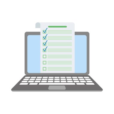 düz altında dizüstü kontrol listesi