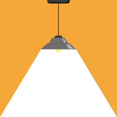 düz izole asılı lamba ile avize