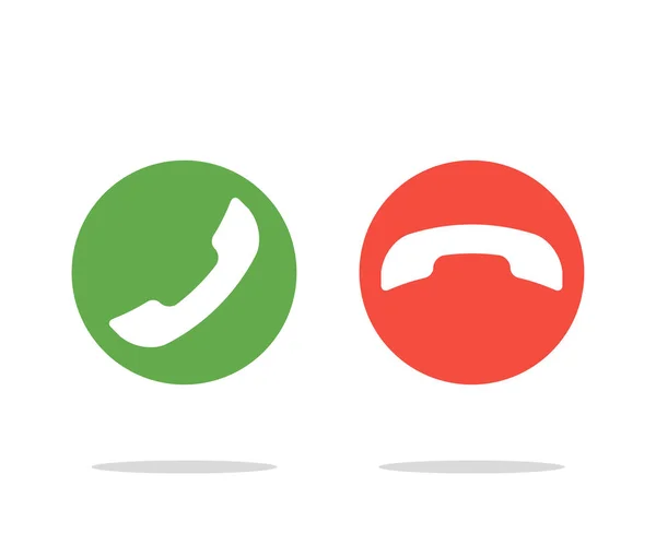 Set of two colored handset icons, vector — Stock Vector