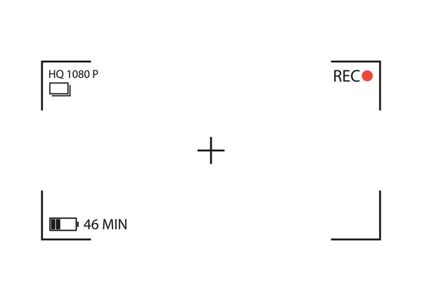 Moderne camerascherm op witte achtergrond, Vector — Stockvector