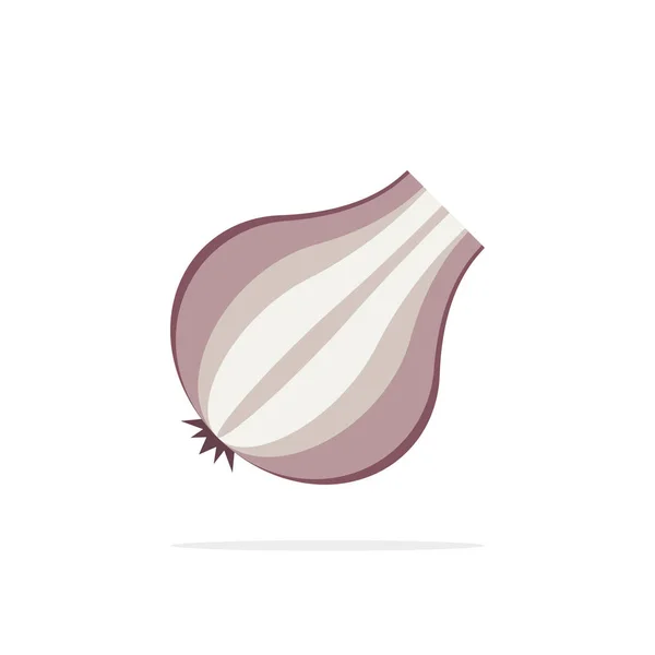 Beyaz arka plan üzerinde gölge ile ampul soğan — Stok Vektör