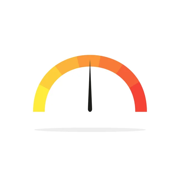 Sensor de temperatura redondo con sombra en plano — Vector de stock