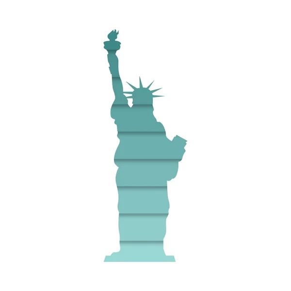 Statue of Liberty, abstraction with shadows, vector — Stock Vector