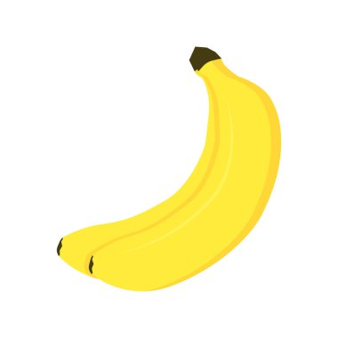 düz beyaz arka planda iki muz