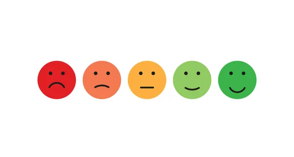 Emoções classificação cores diferentes em estilo plano —  Vetores de Stock