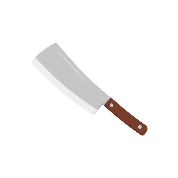 Kitchen meat knife on a white background — Stock Vector