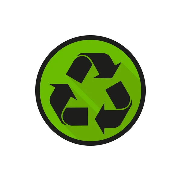 Eco colore icona riciclo simbolo verde, vettore — Vettoriale Stock