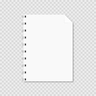 gölge ile not defteri kağıt levha, vektör illüstrasyon