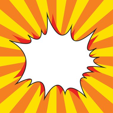 komik ışınları ve flaş, metin için boşluk