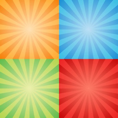 Işınlar çizgi roman arka plan seti, pop art