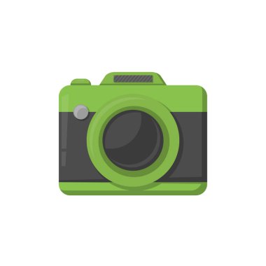 beyaz arka planda düz tarzcep kamera