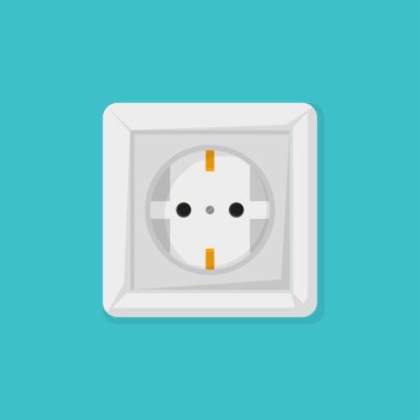 gölge ile düz tarzda elektrik çıkışı