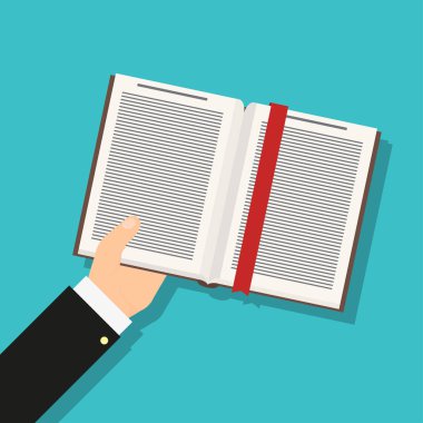 gölge ile düz elinde kitap