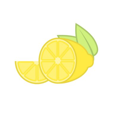 narenciye düz bir dilim ile limon dilimlenmiş