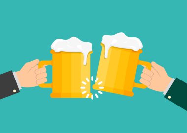 düz elinde parti bira kupa