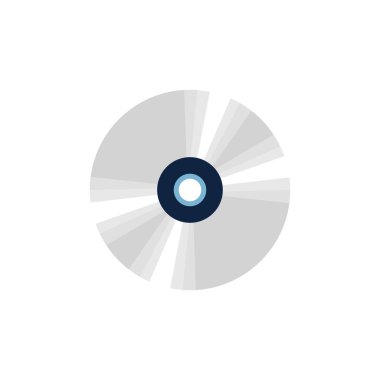 beyaz arka planda düz tarzda bilgisayar diski