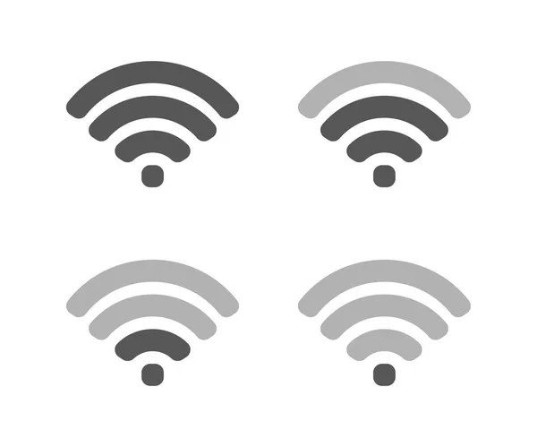 Icona wifi impostata con segnali diversi, vettore — Vettoriale Stock