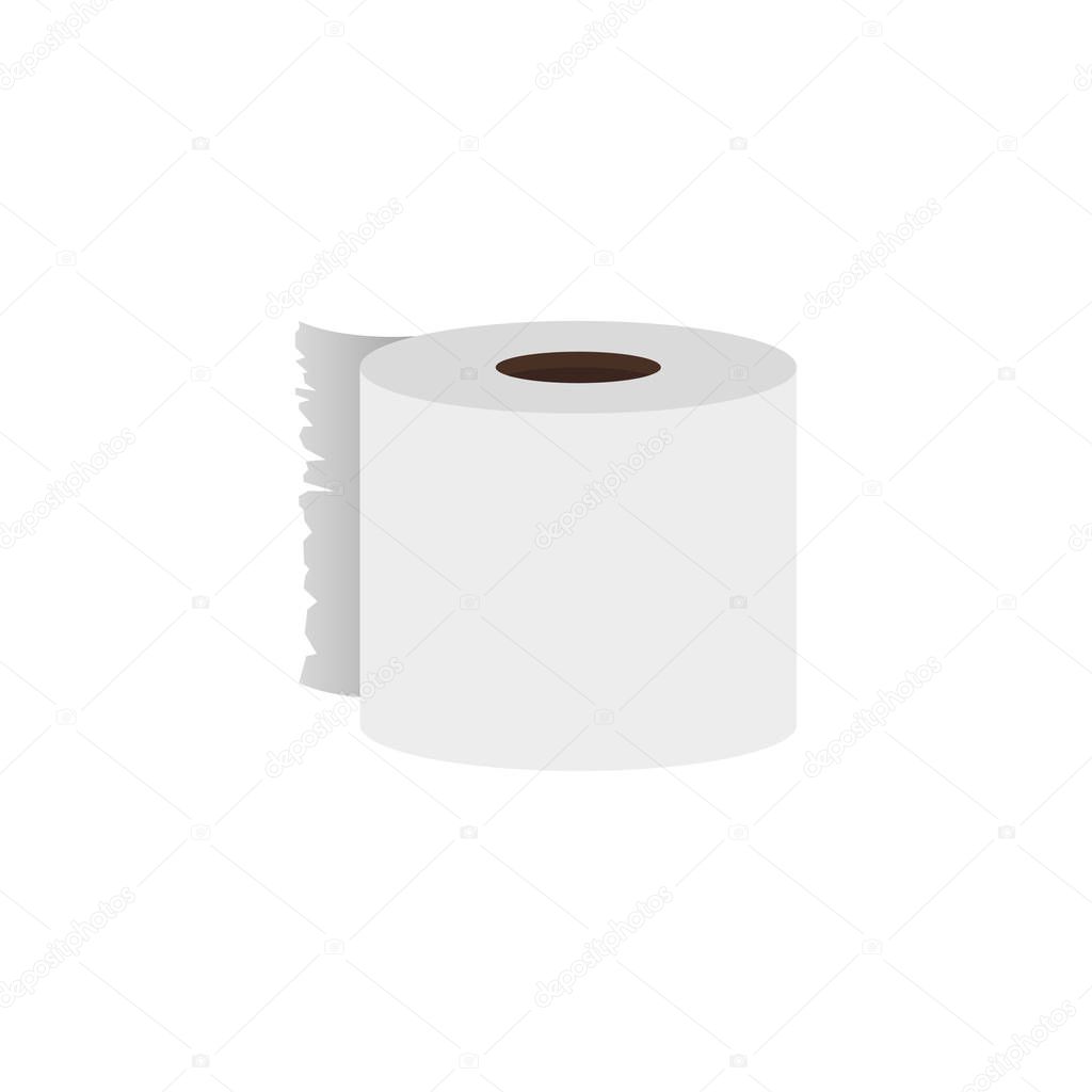 paper towels in flat on white background
