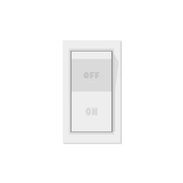 Interruptor de encendido y apagado en estilo plano — Vector de stock