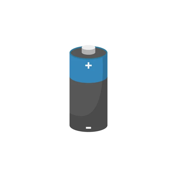 Énergie plat isométrique batterie plate sur un fond blanc — Image vectorielle