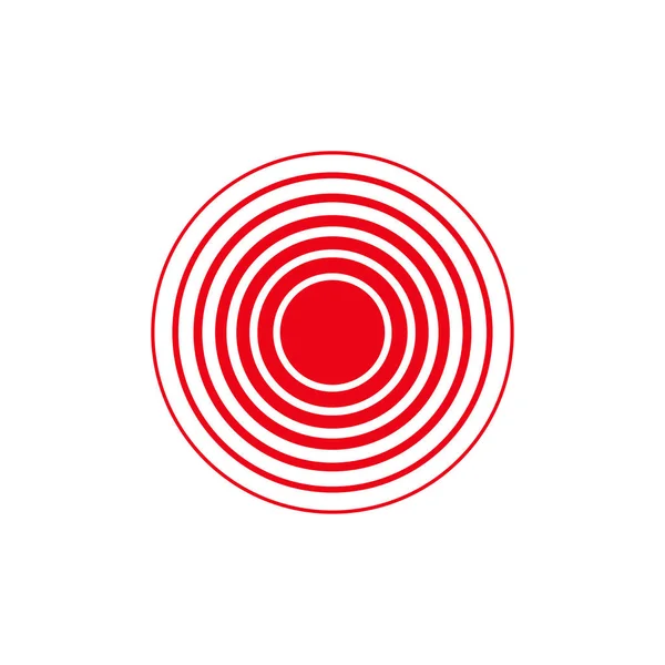 Isolated vector red ring, pain circle, flat — Stock Vector